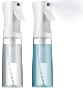 2 Pack Continuous Spray Bottle for hair - 10 Oz Ultra Fine Mist Sprayer | Water Spray Bottle For Hair Mister Spray Bottle | Hair Spray Bottles For Hairstyling, Cleaning, Salons (2pk 10oz)
