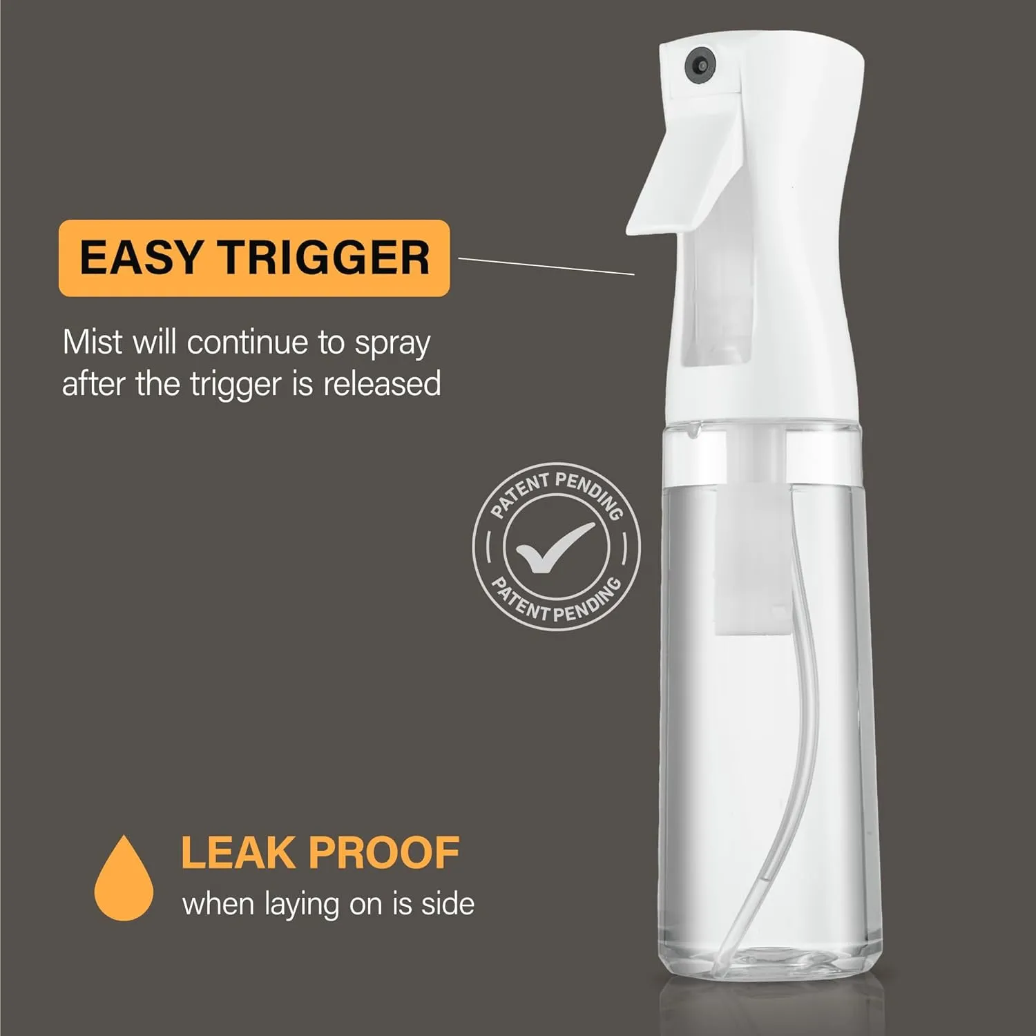 2 Pack Continuous Spray Bottle for hair - 10 Oz Ultra Fine Mist Sprayer | Water Spray Bottle For Hair Mister Spray Bottle | Hair Spray Bottles For Hairstyling, Cleaning, Salons (2pk 10oz)