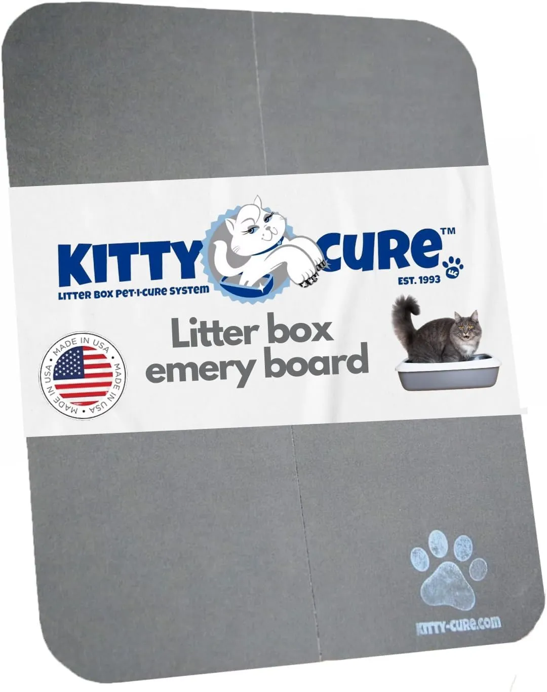 2.0 Kitty Cure Litter Box Emery Board. Nail File for Cats. Litter Box Emery Board Nail File.