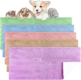5 Pcs Waterproof Guinea Pig Blankets Washable Small Animal Pee Pad Pet Blanket Sleep Bedding Mats Absorbent Guinea Pig Cage Liner Reusable Pet Sleep Pad Cover(Colorful,18" X 24")