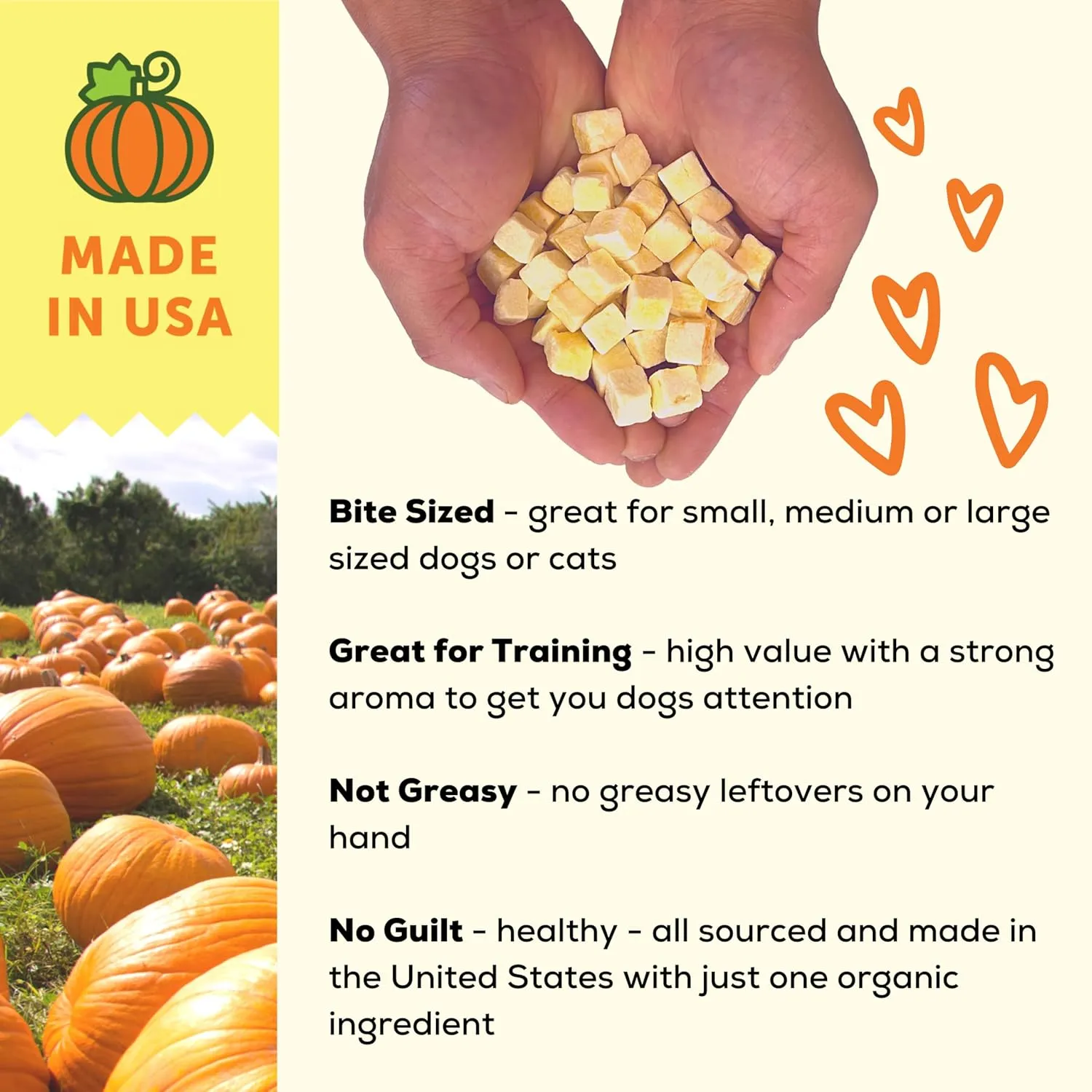 A Better Treat  Organic, Single Ingredient, Freeze Dried Pumpkin, Grass Fed & Finished Beef Liver, Chicken, Sweet Potato Dog Treats & Cat Treats | Natural, Healthy, Diabetic Friendly | Made in USA