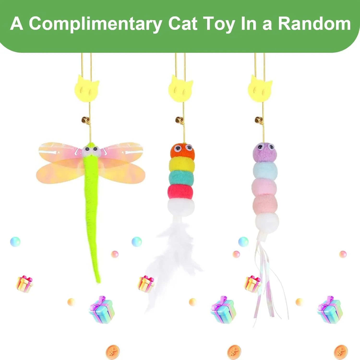 Accordion Magic Organ Cat Scratching Board Toy - Kitty Kurlz Ball Scratch Pad Scratcher 1 Pack