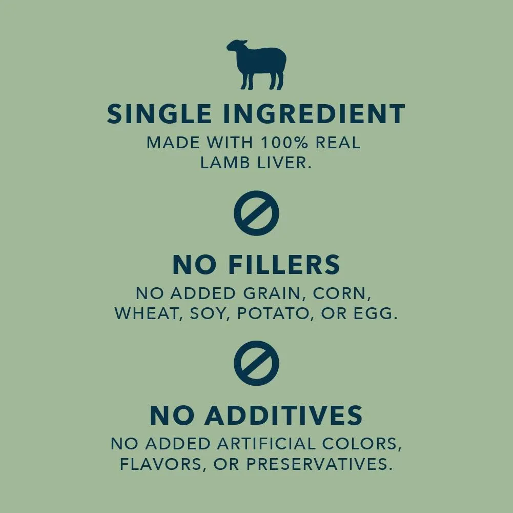 Amazon Brand - Wag Freeze-Dried Raw Single Ingredient Dog Treats Lamb, 3.3oz (Pack of 2)