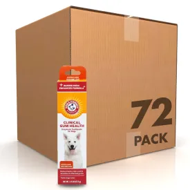 Arm & Hammer for Pets Clinical Care Enzymatic Toothpaste for Dogs Soothes Inflamed Gums Dog Toothpaste is Safe for All Dogs and Puppies, Chicken Flavor, 2.5 Ounces - 72 Pack (Pack of 72)