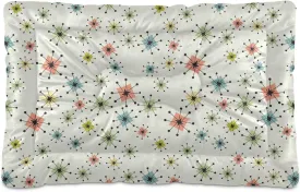 Atomic Star Dog Bed Cat Bed Soft Washable Pet Crate Mat Non Slip Comfortable Crate Pet Puppy Bed Mat for Small Medium and Laege Dogs Cat, 24 x 36 Inch