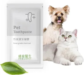 Bamboo Charcoal Pet Toothpaste Sample Pack. Effectively removes Oral Odor and Reduces The Chance of Calculus and Plaque Formation.