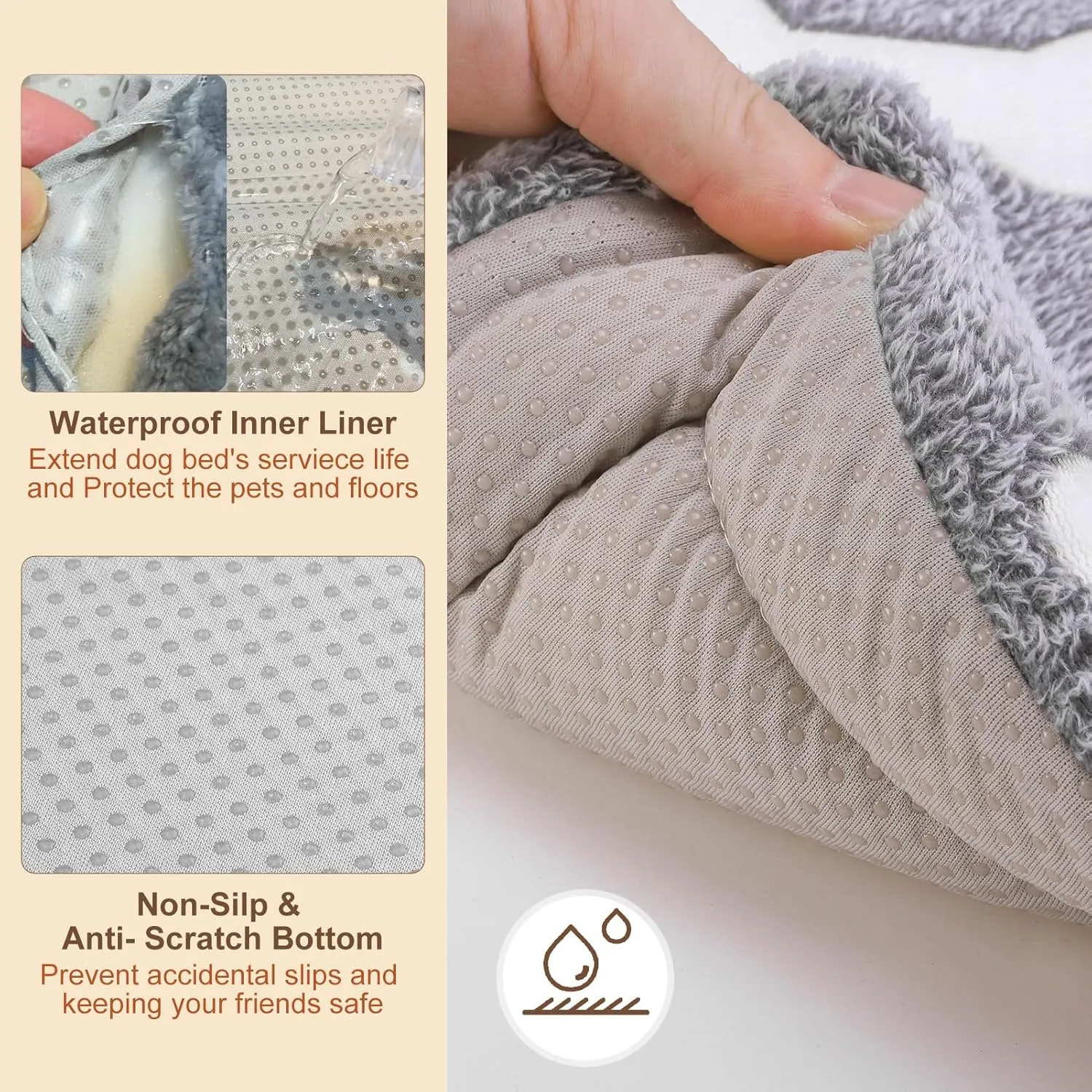 BEAUTYZOO Dog Bed Crate Pad 30 x 20 inch, Washable Dog Crate Mat for Medium Sized Dogs, Anti-Slip Pet Crate Bed Kennel Pad, Durable Cozy Puppy Sleeping Mat Rectangle Mattress, Grey