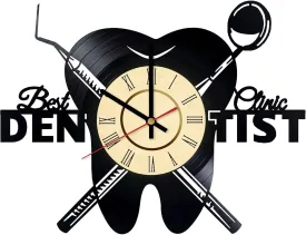 Best Stomatology Dentist Office Tools Toothpaste Vinyl Wall Clock - Great Gifts idea for Office Room Women Men Kids Dentist Assistant stomatology - Customize Your Clock