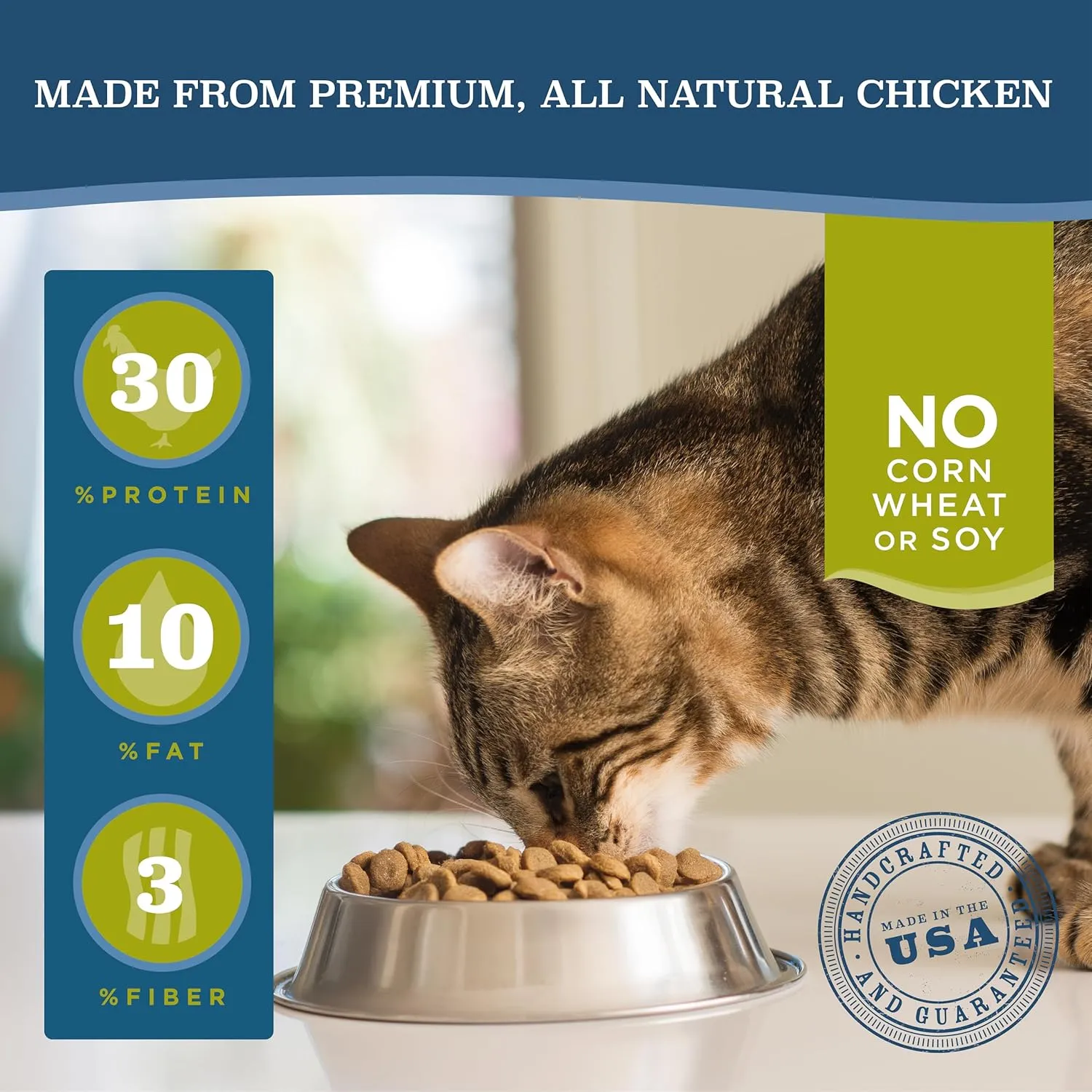 Blackwood Dry Cat Food, Lean / Senior Formula, Chicken Meal & Brown Rice Recipe, 4 Pound Bag, High Protein, Slow Cooked