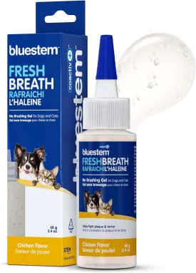 bluestemTM No Brush Dog Dental Gel - Dog Oral Gel to Freshen Breath, and Fights Plaque and Tartar - Brushless Toothpaste for Dogs