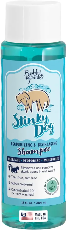 Bobbi Panter Heavy Duty Deodorizing Dog Shampoo for Degreasing & Moisturizing - Natural Ingredients, Tear-Free, pH-Balanced, 20:1 Concentrated Formula, Fresh & Clean Scent, 13 oz.