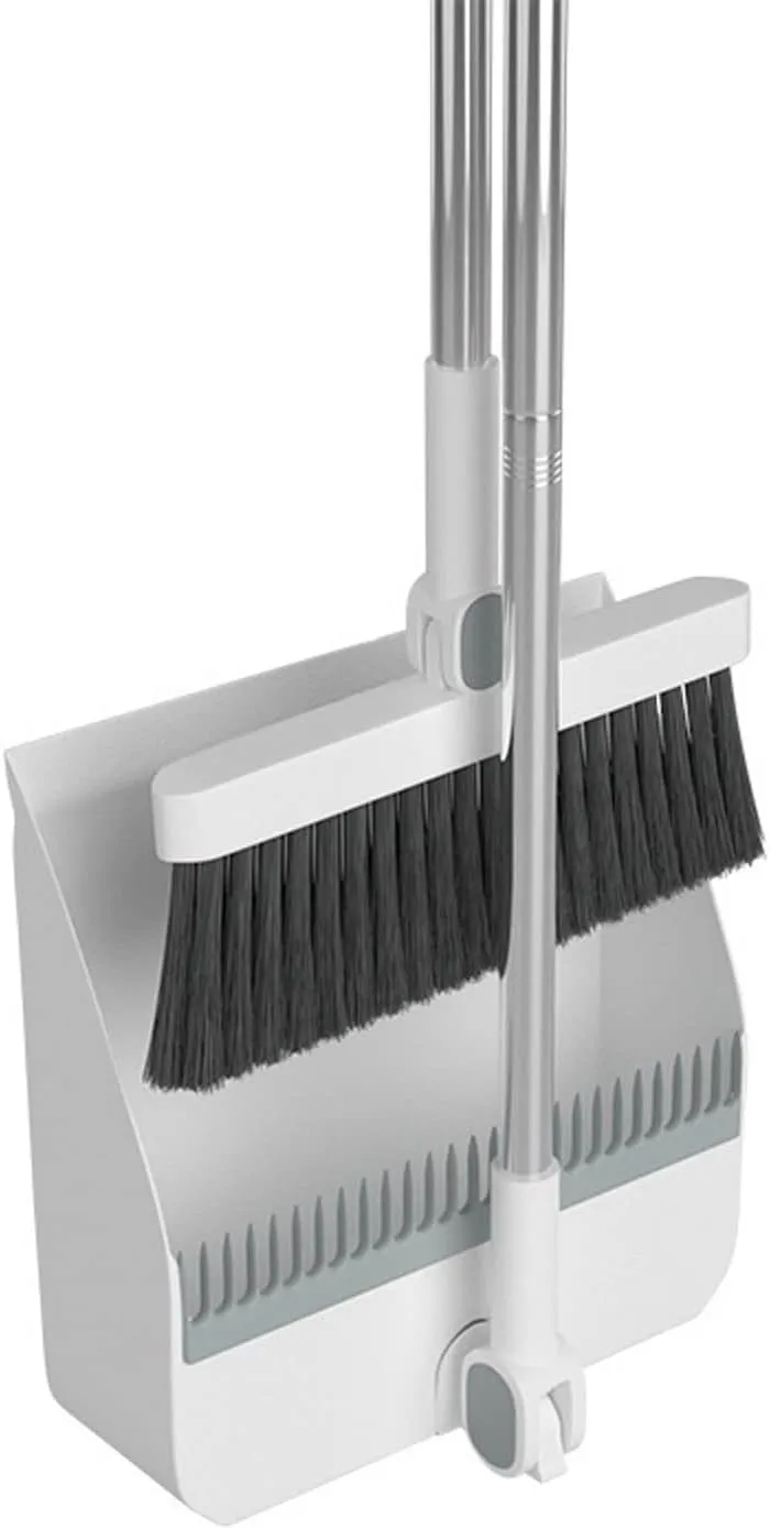 Broom with Dustpan Combo Set Broom and Scoop Set Folding Dustpan High-end Bathroom Water Wiper to Sweep Magic Brush Garbage Squeegee Home Cleaning Products