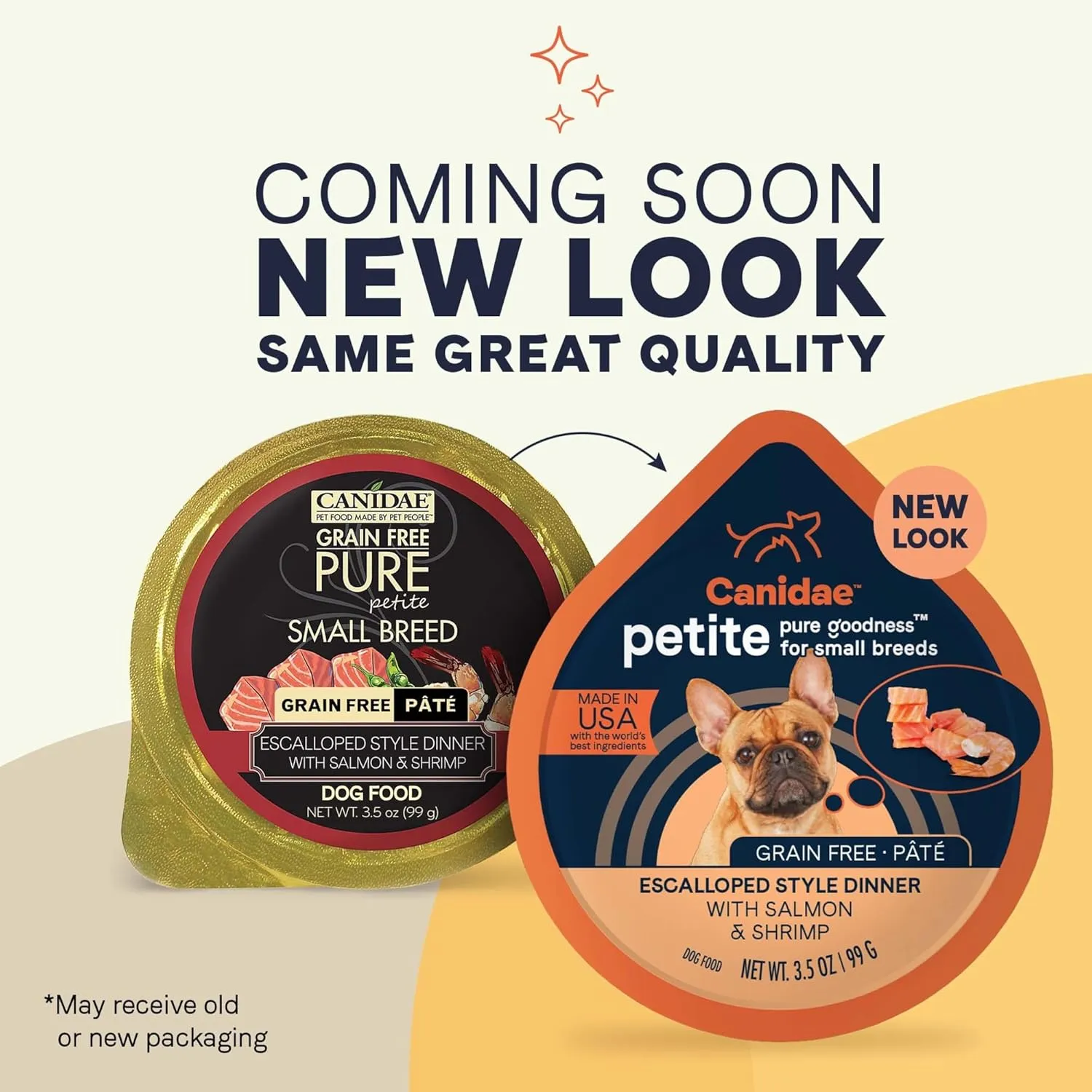 Canidae Pure Petite Premium Wet Dog Food for Small Breeds, Pate with Salmon & Shrimp, 3.5 oz, (Case of 12) Grain Free