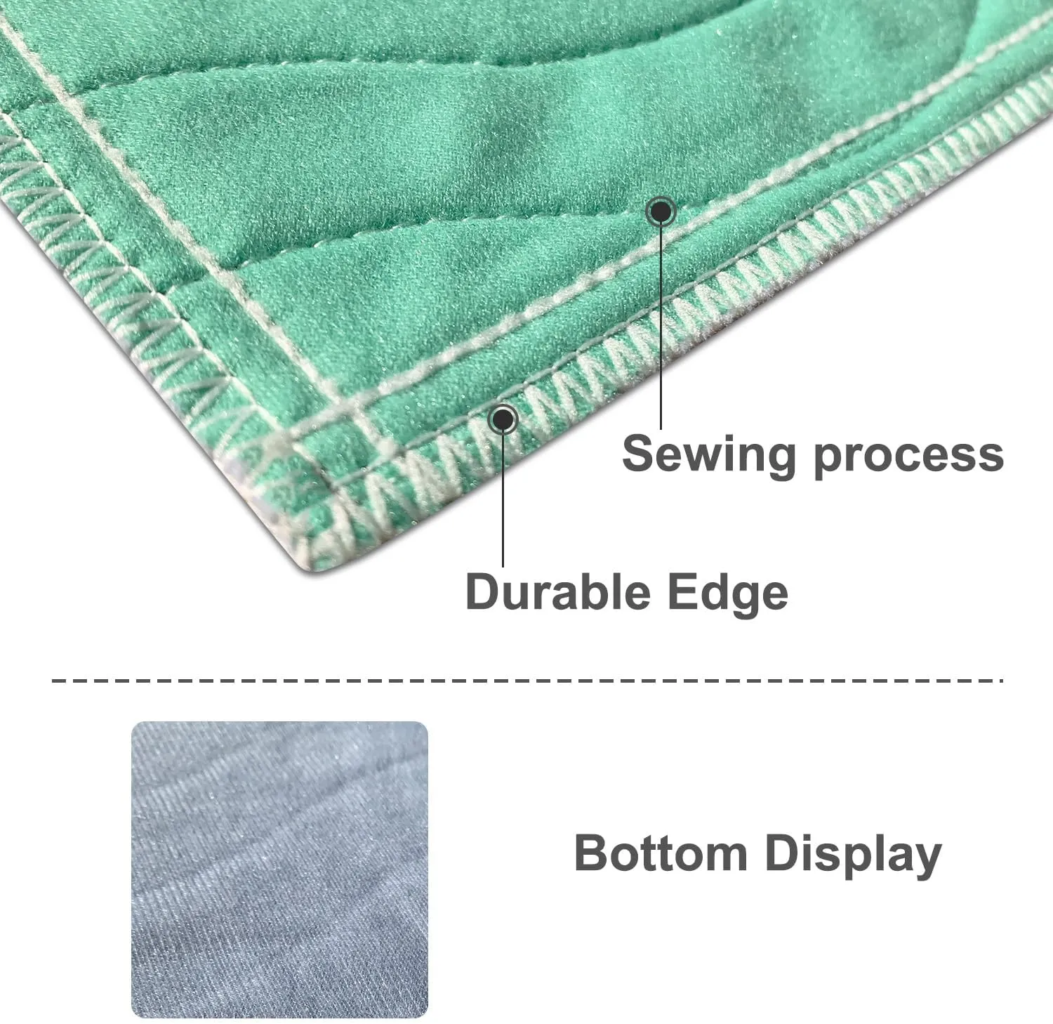 Cat Litter Pads, Machine Washable and Reusable Cat Pads for Litter Box, Super Absorbent Cat Pee Pads for Litter Box, 16.9"x11.4",Odor Control,1 Size Fits Most Litter Boxes.(Green, Pack of 2)