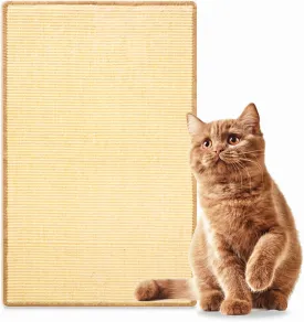 Cat Scratching Mat,24x16 Inch,Natural Sisal Cat Scratcher,Cat Scratching Pad,Protect Wall,Door,Furniture,Sofa (Large)