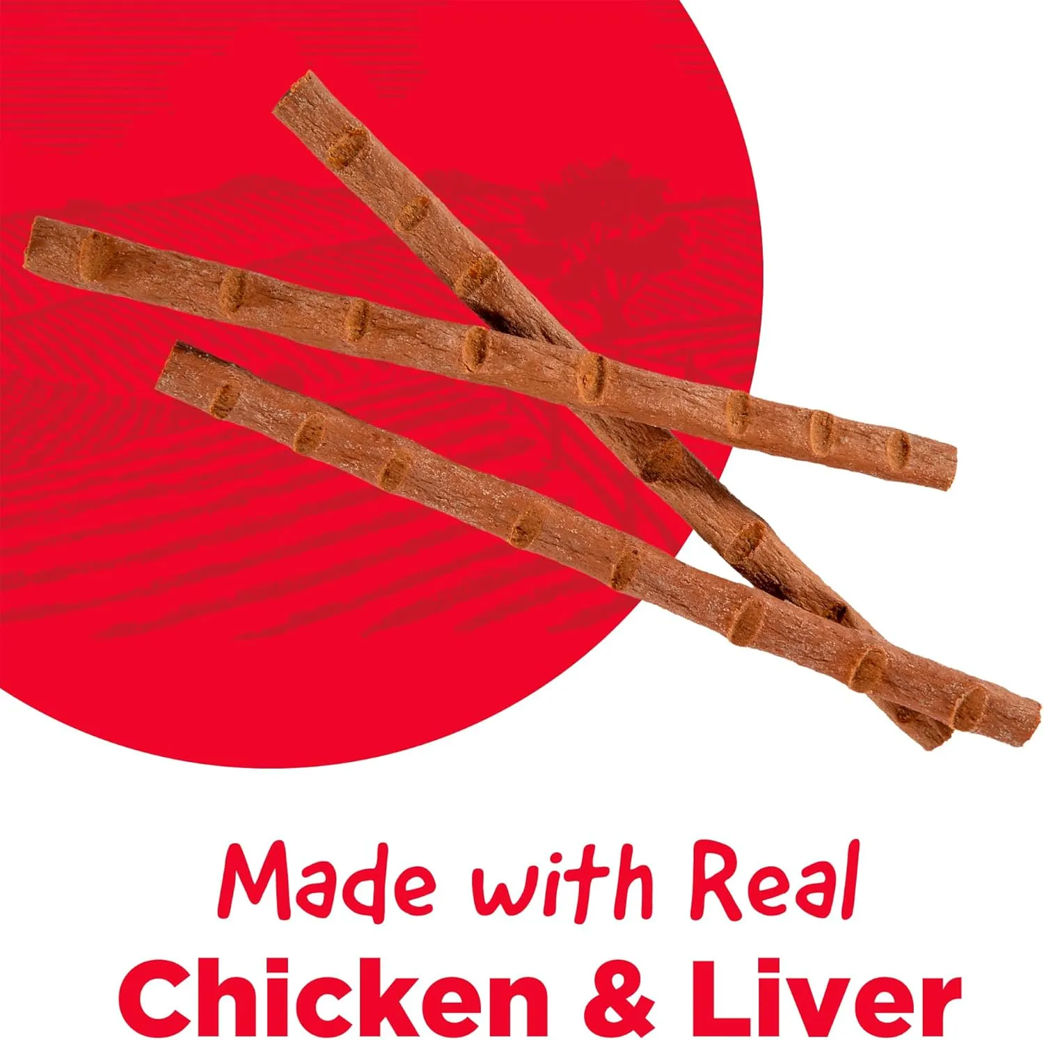 Chicken & Liver Tender Meaty Sticks Cat Treats, High in Protein, Easy to Break and Chew, 0.88 Oz, 5 Count