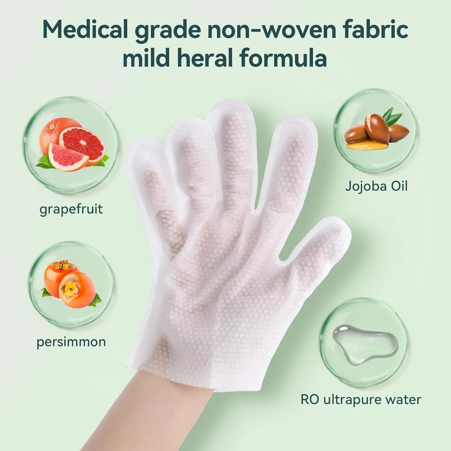 Cleaning and Deodorizing Glove Wipes for Dogs & Cats, Suitable for Sensitive Areas, Safe for Licking, Pet Grooming Bath Wipes. Puppy Essentials. Individually Packaged, Easy to Carry (6 PCS)