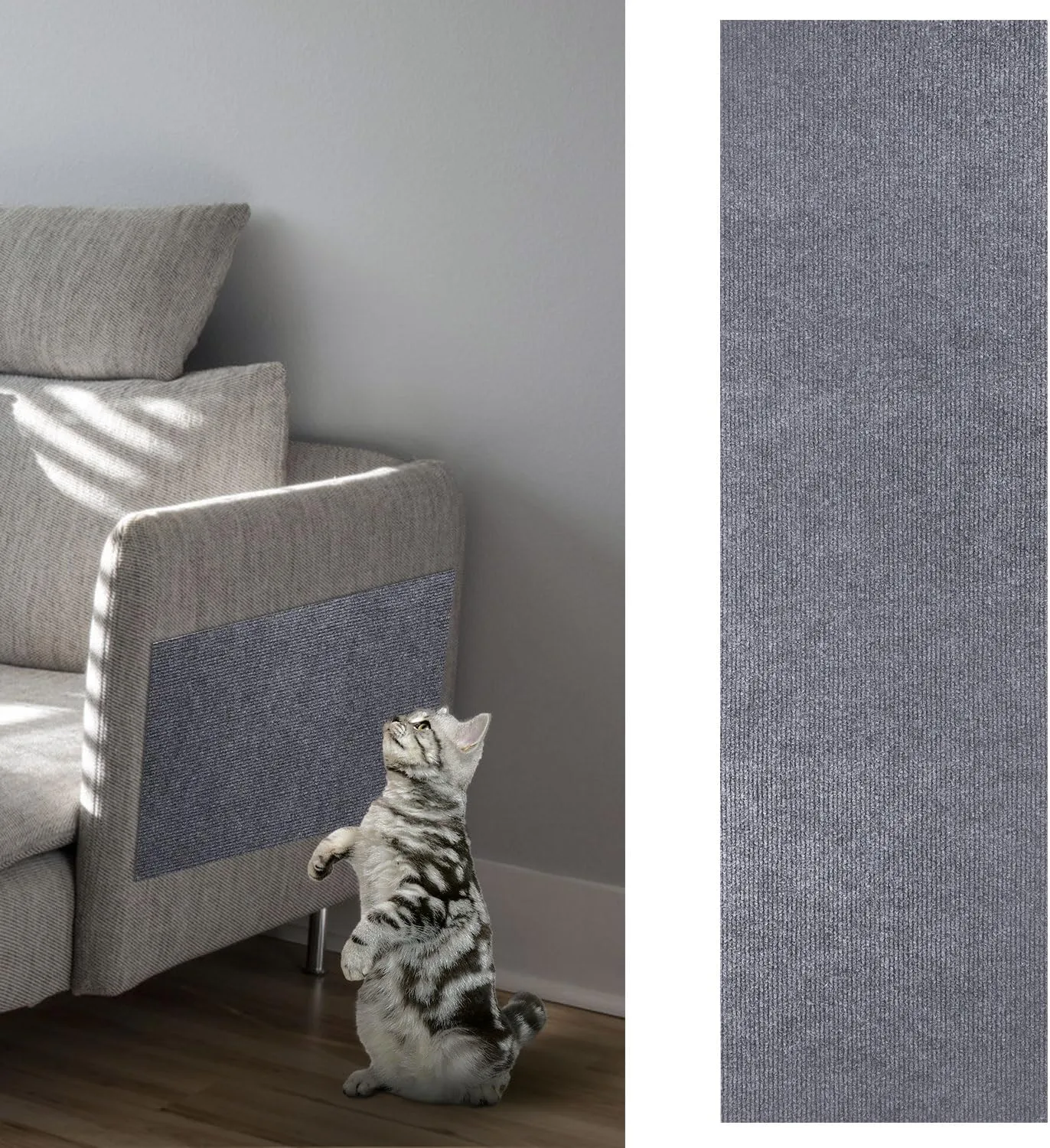 Climbing Cat Scratcher Mat, DIY Climbing Cat Scratcher Cat Scratching Post Wall Cat Scratcher Self Adhesive Scratch Pad for Tree Cat Shelf Steps Couch Furniture DIY Protector