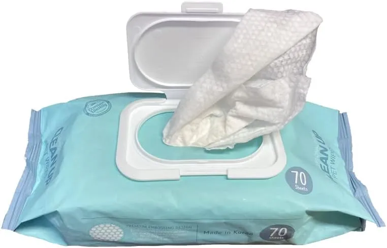 Deodorizing Hypoallergenic Heavy Duty Thick Durable Pet Grooming Wipes Unscented Cleans Face, Ears, Body, Butt and Eyes  Bath Alternative, Super Convenient, Ideal for Home or Travel (Pack of 1)