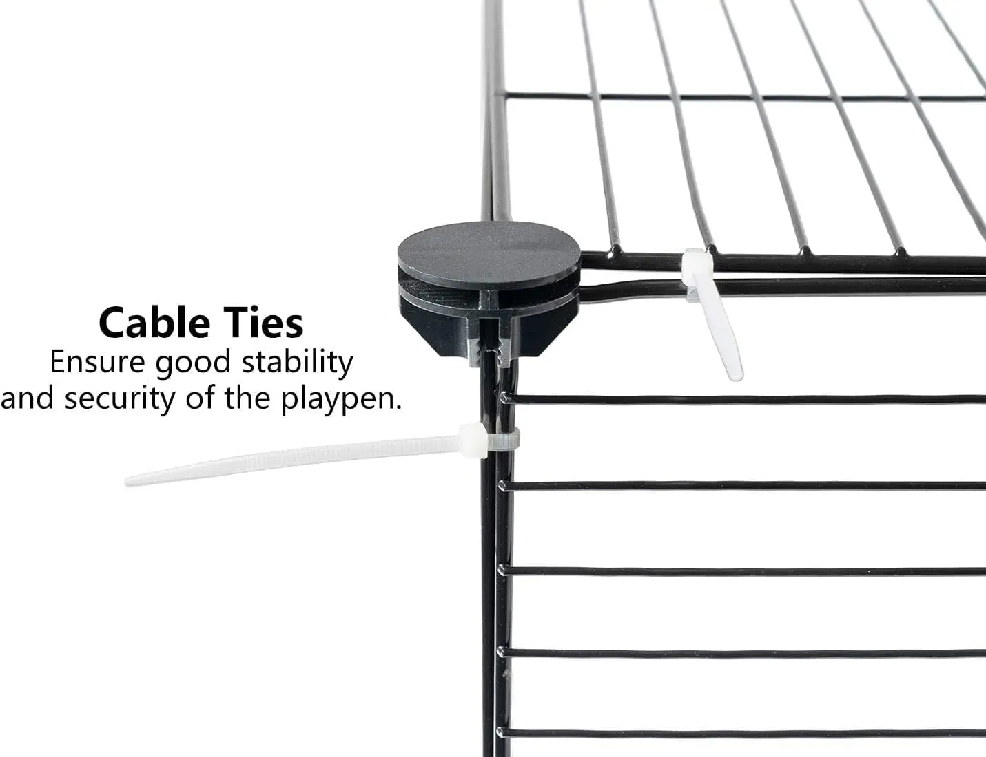 DIY Small Animal Pet Playpen, Guinea Pig Cages, Rabbit Playpen, Dog/ Puppy Playpen, Indoor Portable Metal Wire Yard Fence, 15 X 12 Inch, 12 Panels, Black