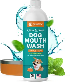 Dog Mouthwash, Dental Water Additive for Fresh Breath, Plaque & Tartar Control, Best Natural Cleaning Freshener Formula for Healthy Teeth & Gums, Advanced Easy-to-Use Oral Care Solution