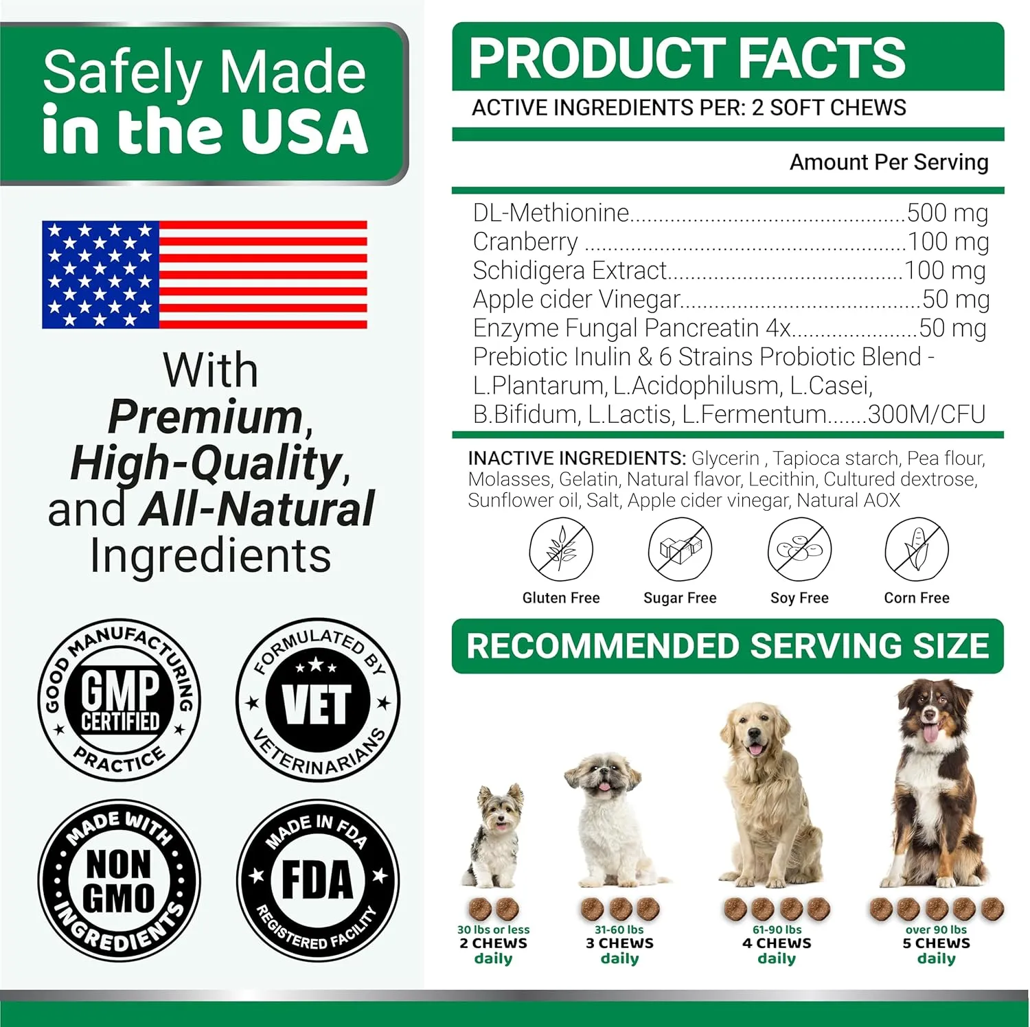 Dog Urine Neutralizer for Lawn - 170 Chews - Advanced Grass Green Savers for Dog Urine - Canine Pee Grass Neutralizer Supplement - Green Lawn Treats with Probiotics and Digestive Enzymes