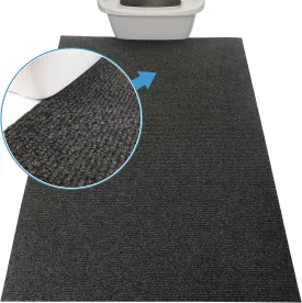 Drymate Jumbo Plush Cat Litter Trapping Mat, Traps Mess from Box, Protects Floors, Urine-Proof, Machine Washable, Soft on Kitty Paws, Absorbent, Waterproof (USA Made, Recycled Content) (30"x45")(Dark)