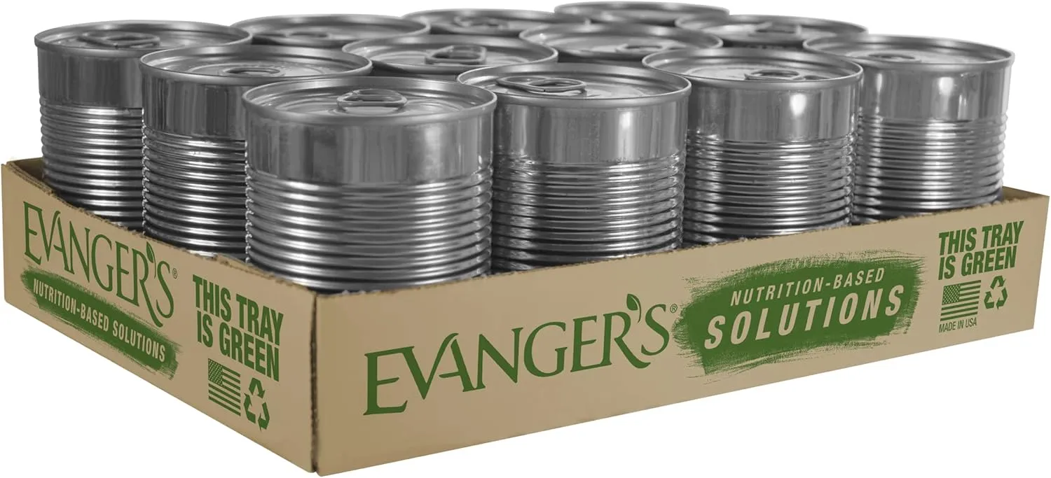 Evanger's Super Premium Low Fat Vegetarian Dinner for Dogs & Cats, 12 x 12.8 oz cans