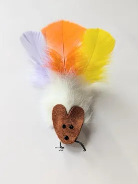 Feather Tail Cat Toy (White)