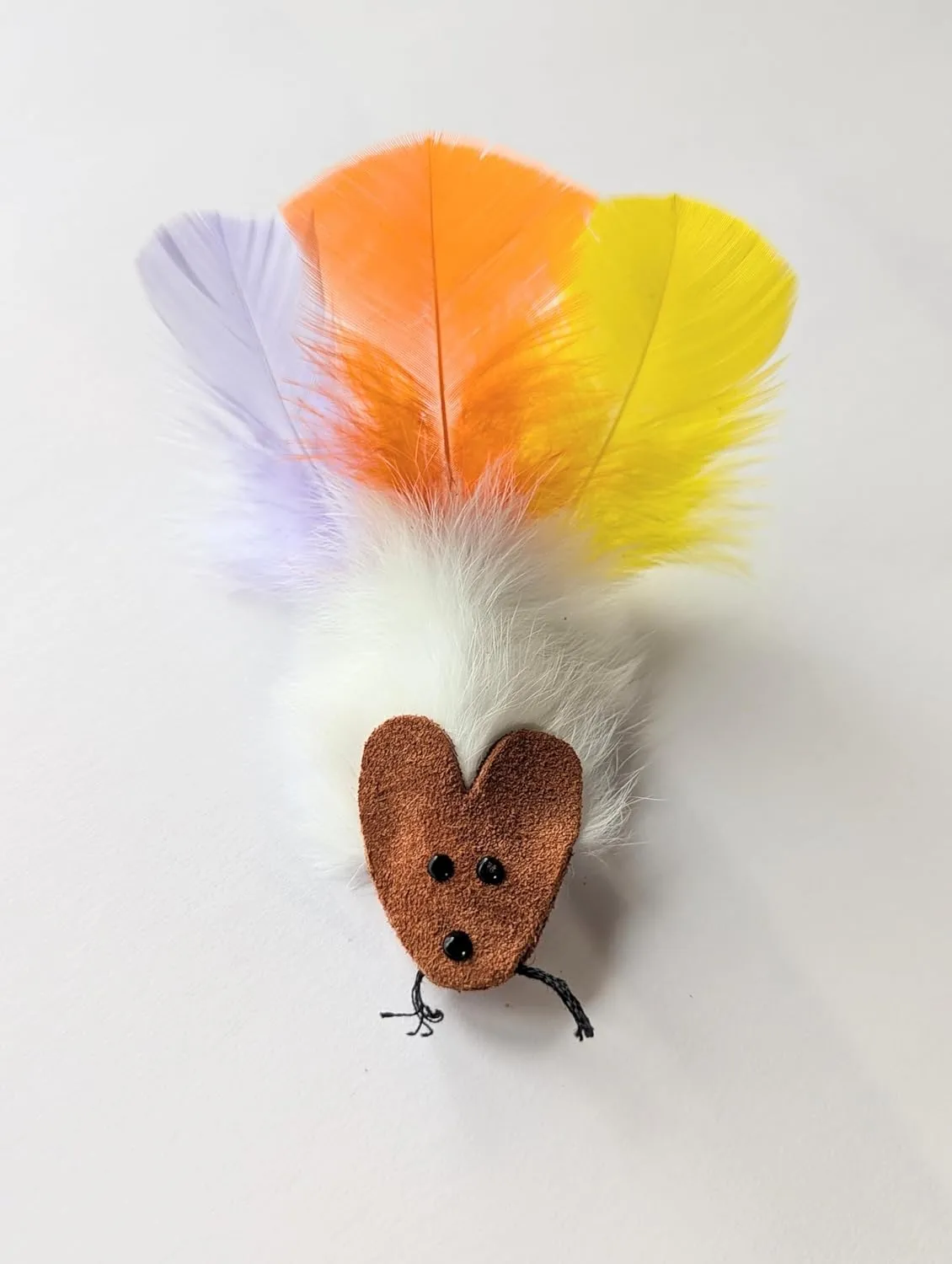 Feather Tail Cat Toy (White)