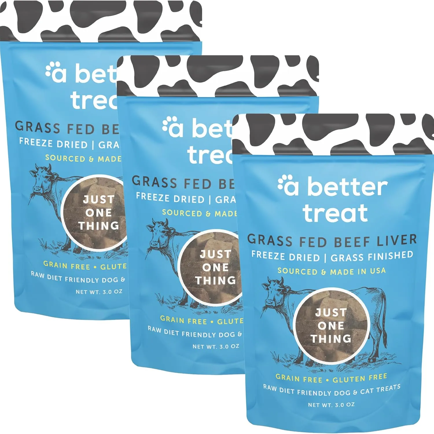Freeze Dried Beef Dog Treats, Grass Fed, Beef Liver Single Ingredient | Natural, Healthy, High Protein, Diabetic Friendly | Made in The USA (Beef)