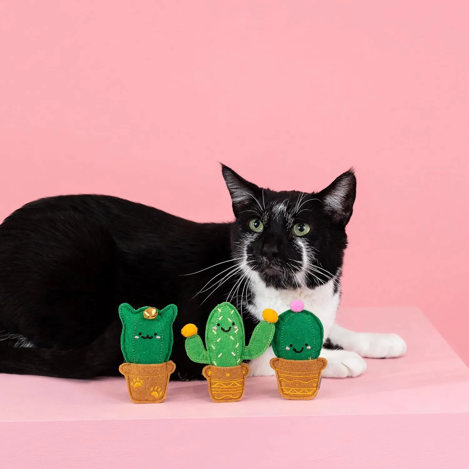 Fringe Studio Plush Cat Toy Set, Cat-Us Friends, Mini 3 Piece Set, Pet Shop Collection (904033)