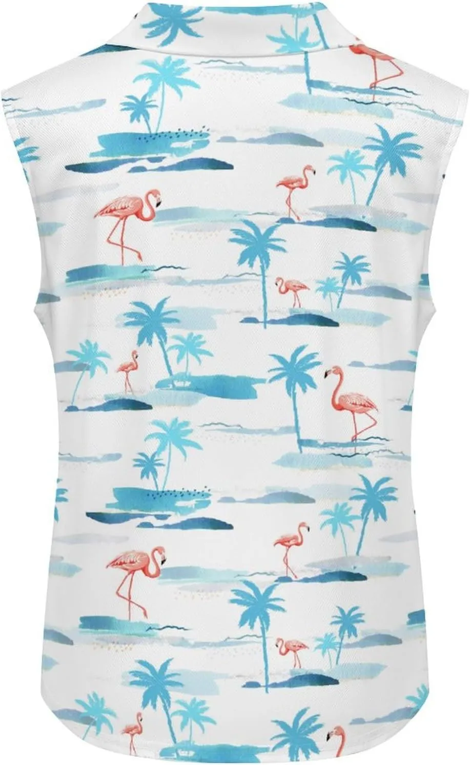 Golf Shirt Womens Sleeveless Moisture Wicking Athletic Printed Polo Golf Tank Top Women (XS-4XL)