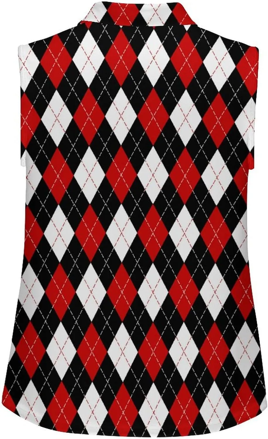 Golf Shirt Womens Sleeveless Moisture Wicking Athletic Printed Polo Golf Tank Top Women (XS-4XL)