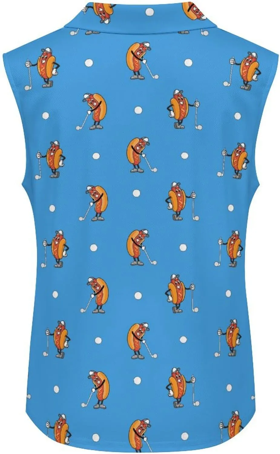 Golf Shirt Womens Sleeveless Moisture Wicking Athletic Printed Polo Golf Tank Top Women (XS-4XL)
