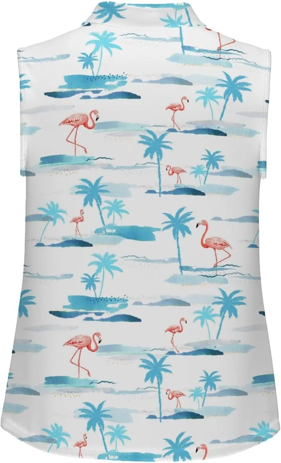 Golf Shirt Womens Sleeveless Moisture Wicking Athletic Printed Polo Golf Tank Top Women (XS-4XL)