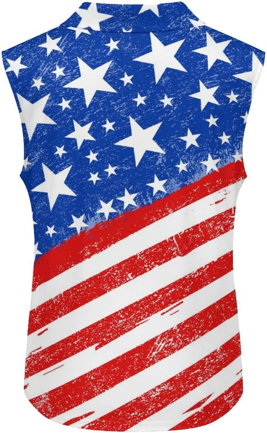 Golf Shirt Womens Sleeveless Moisture Wicking Athletic Printed Polo Golf Tank Top Women (XS-4XL)
