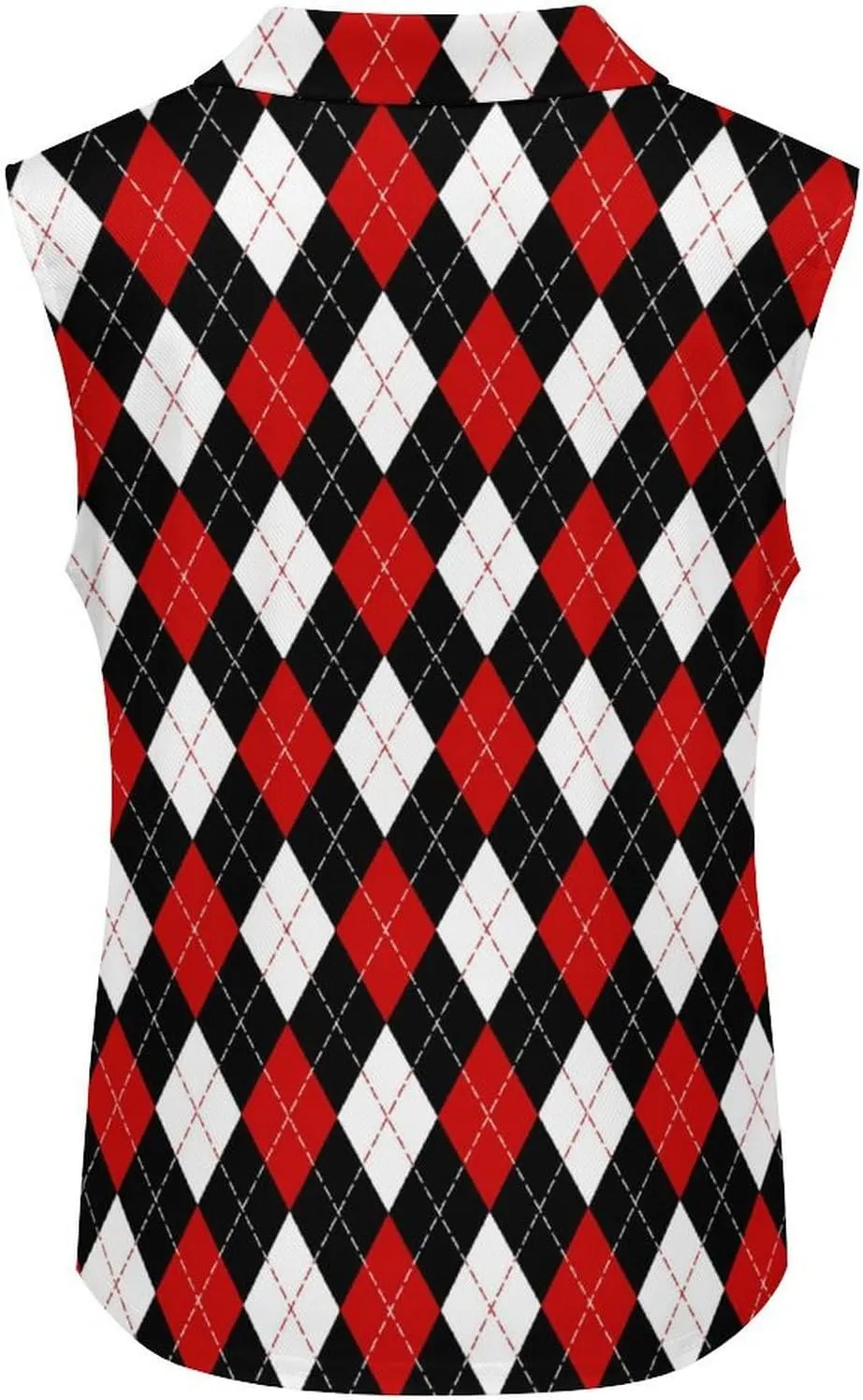Golf Shirt Womens Sleeveless Moisture Wicking Athletic Printed Polo Golf Tank Top Women (XS-4XL)