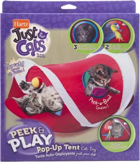 Hartz Just for Cats Peek & Play Pop-Up Cat Tent Toy, All Breed Sizes