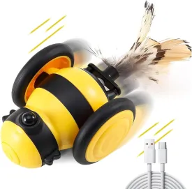 Interactive Cat Toys for Indoor Cats, Automatic Moving Cat Toy with Tail/LED Lights, Motion Activate Cat Mouse Toys, USB Rechargeable