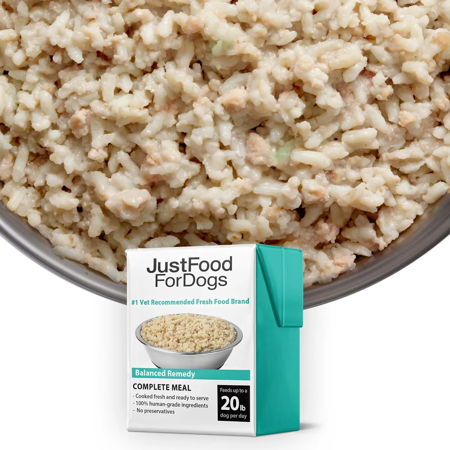 JustFoodForDogs Pantry Fresh Wet Dog Food, Complete Meal or Dog Food Topper, for Sensitive Stomachs, Balanced Remedy Human Grade Dog Food Recipe - 12.5 oz (Pack of 12)