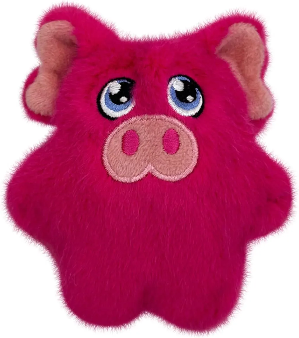 KONG Snuzzles Kiddos Mini Extra Small Dog Toy - Soft Plush Squeaky Toy for Small Dogs & Puppies (Frog/Pig Combo)