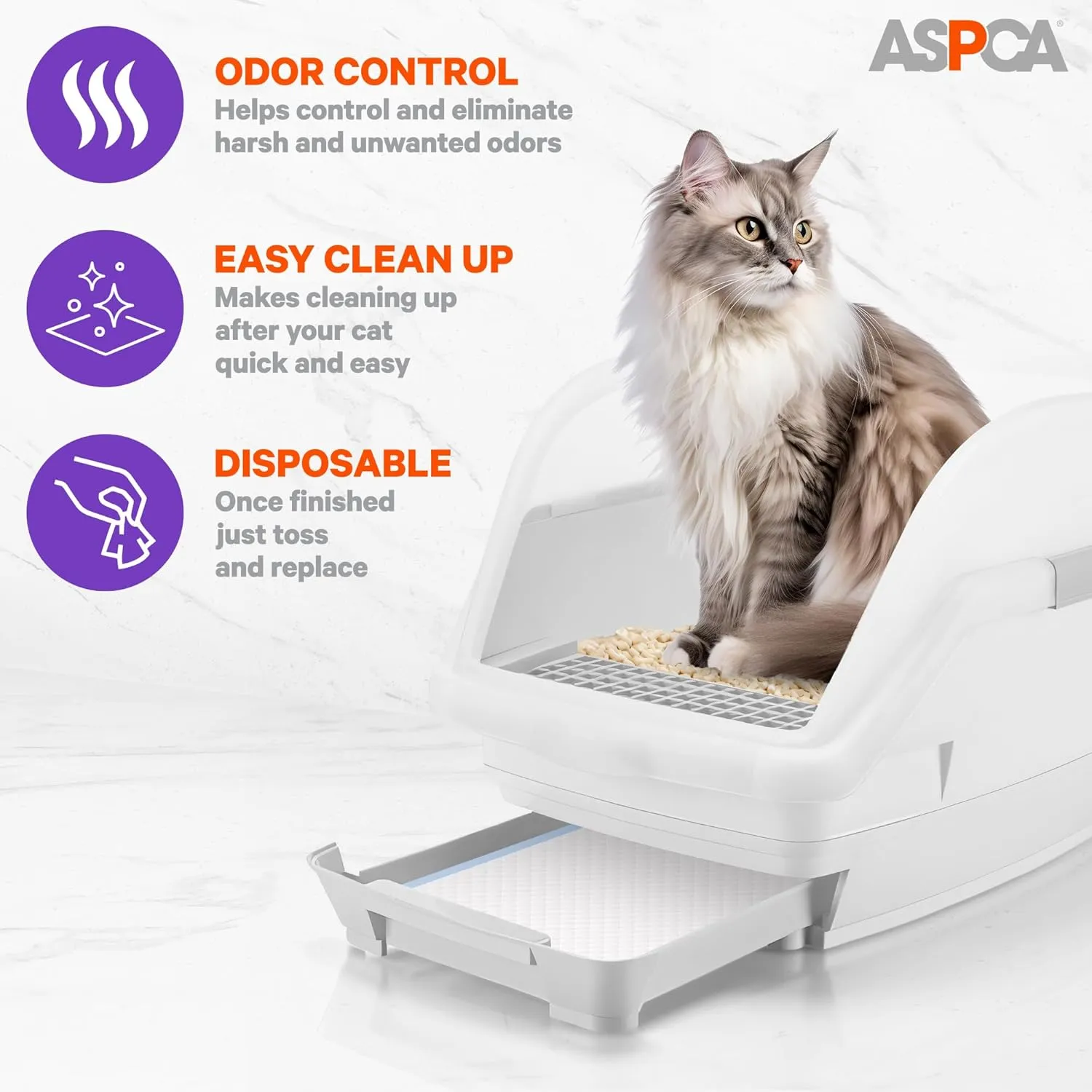 Lavender Scented Cat Pad Refills for Litter Box System Size 16.9 x 11.4 Inch - Pack of 20