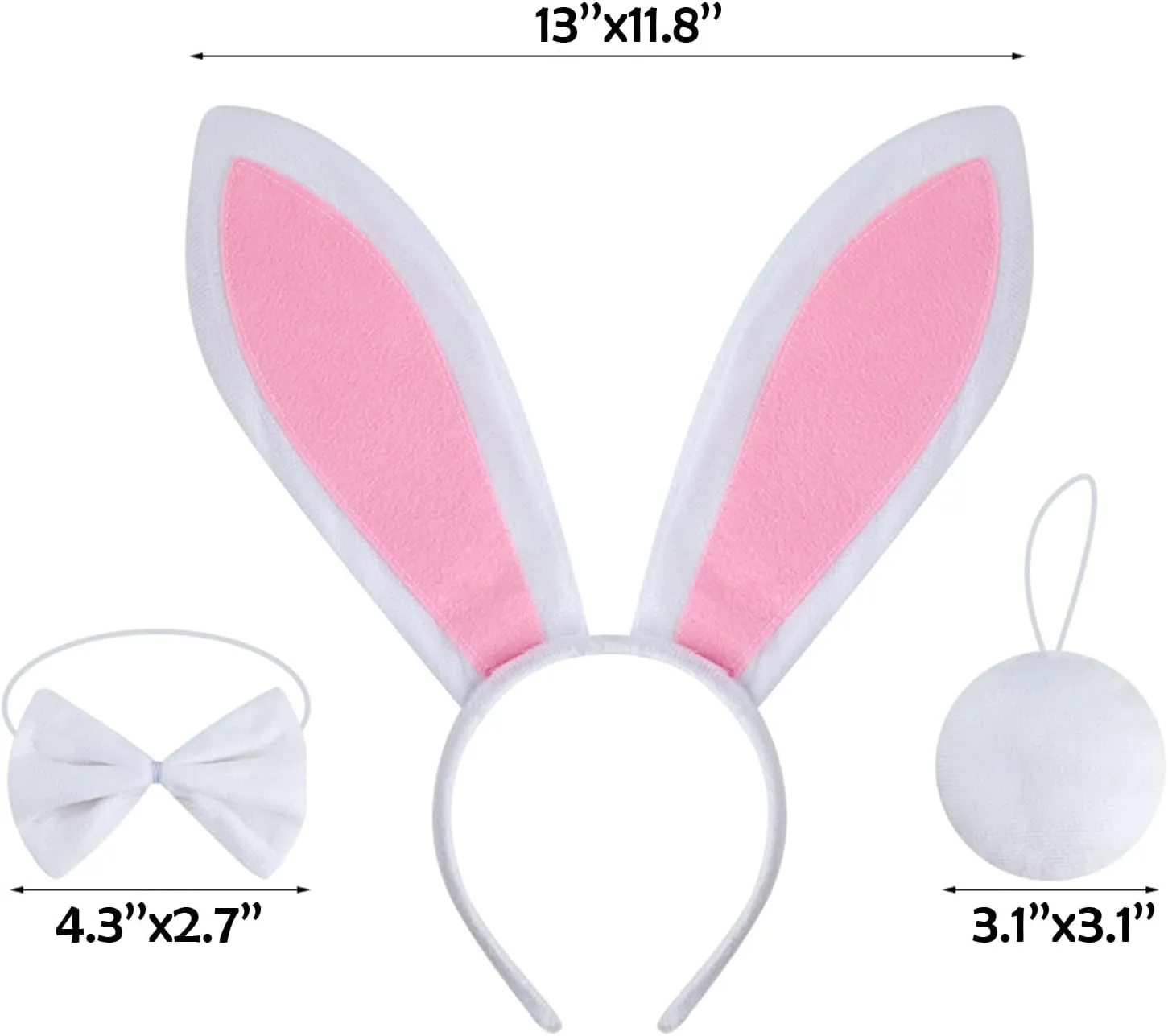 Lionheart glory 3 Pack Easter Day Dog Headband Bunny Rabbit Ear Dogs Headwear Pet Easter Bow Cute Costume Accessories for Small Medium Large Dogs