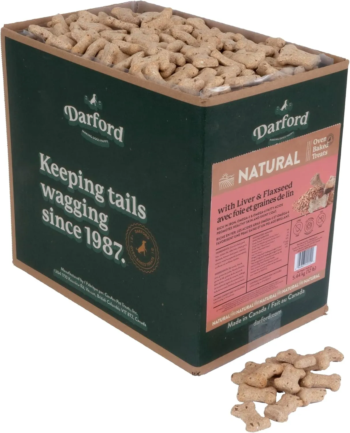 Naturals Liver & Flaxseed Minis Dog Treats, 12 lb