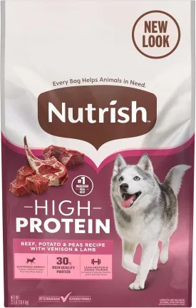 Nutrish High Protein Beef, Potato & Peas Recipe with Venison & Lamb Dry Dog Food, 23 lb. Bag (Rachael Ray)