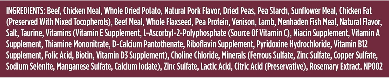 Nutrish High Protein Beef, Potato & Peas Recipe with Venison & Lamb Dry Dog Food, 23 lb. Bag (Rachael Ray)