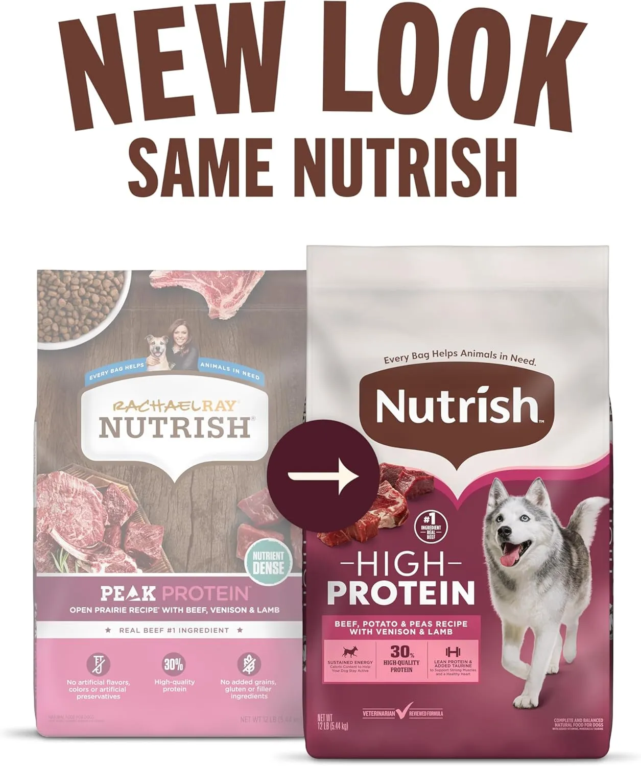Nutrish High Protein Beef, Potato & Peas Recipe with Venison & Lamb Dry Dog Food, 23 lb. Bag (Rachael Ray)
