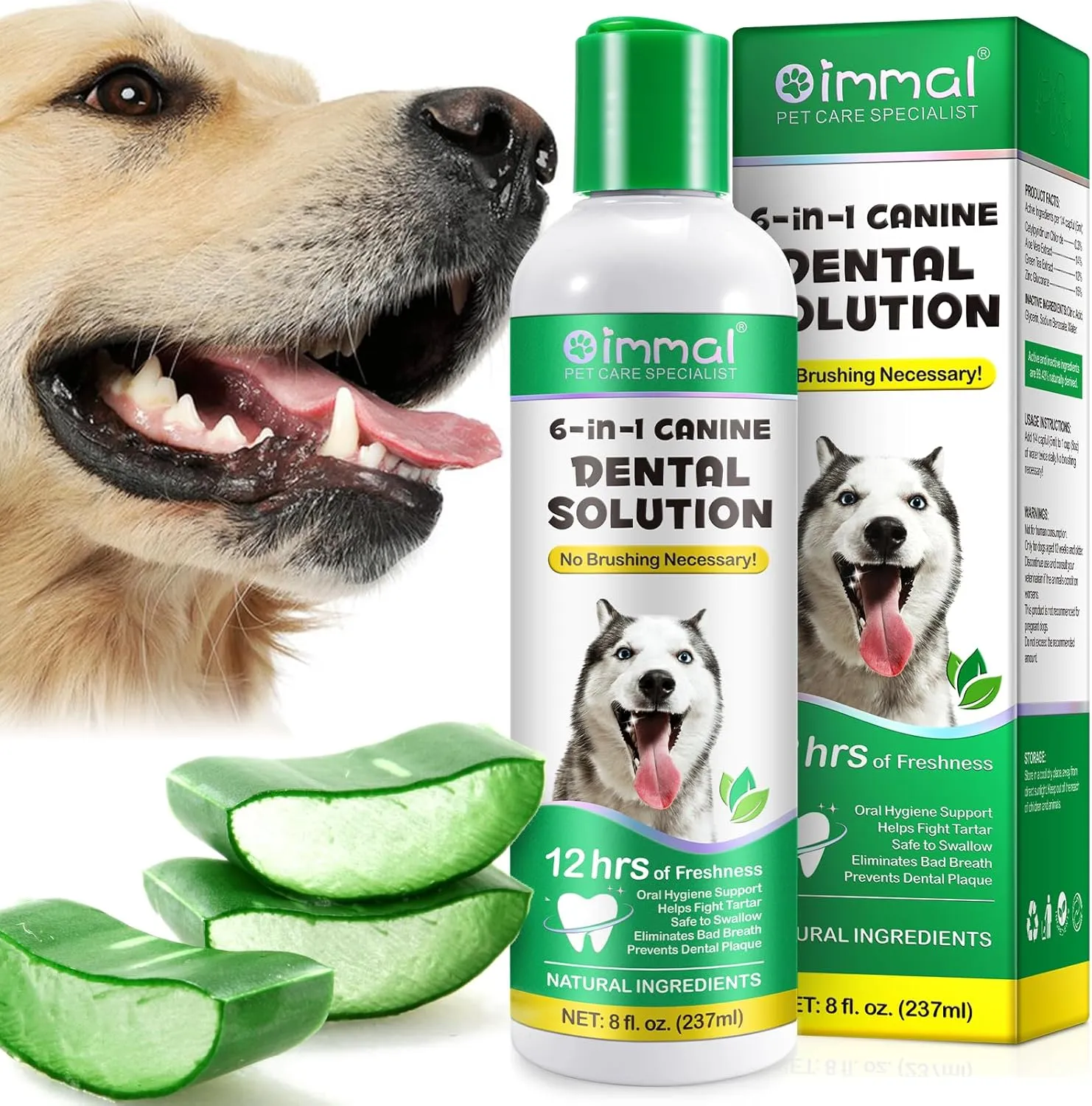 Oral Spray Dog Mouthwash, Perfect Solution for Dog Oral Care uses More naturalingredients Aloe Vera Extract, Green Tea Extract etc, Advanced Easy-to-Use Oral Care Solution, Promote Dental Health