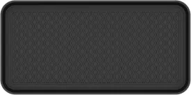 Ottomanson 15 x 30 Multi-Purpose Boot Tray - Waterproof Mat for Shoes, Pet Food, Litter Box, Painting & Planting - 1.2 Raised Edge for Spill Protection